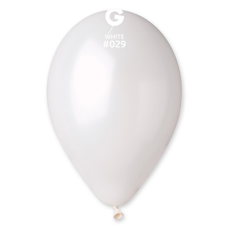 Palloncino 10� GM90 Bianco Met. 