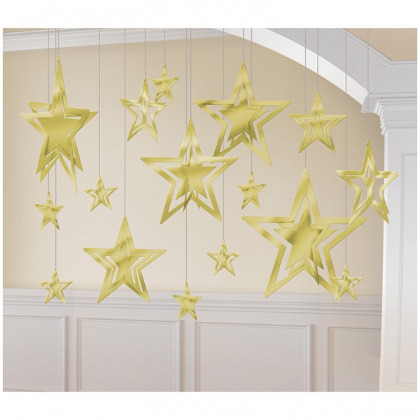 PENDENTI DECORATIVI STELLE ORO