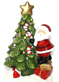 ALBERO CON BABBO NATALE C/LUCI