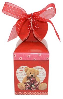 SCATOLA REGALO CON NASTRINO SAN VALENTINO - Jolly Toys - Addobbi ed  articoli per feste ed eventi