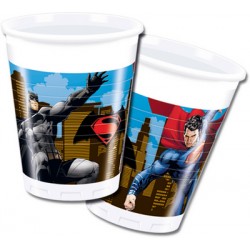 Bicchiere plastica Batman Vs Superman 8pz
