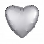 PALLONCINO SATINATO CUORE ARGENTO 17