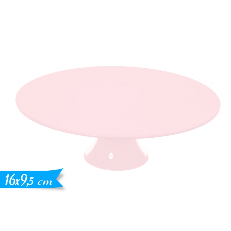 Alzatina Tonda 16cm Plastica Rosa Pastello