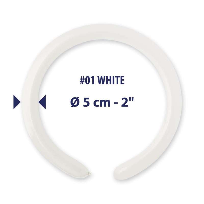 Palloncino 2 Modellabile D4 Bianco 