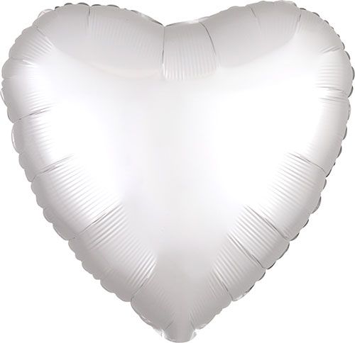 PALLONCINO SATINATO CUORE BIANCO