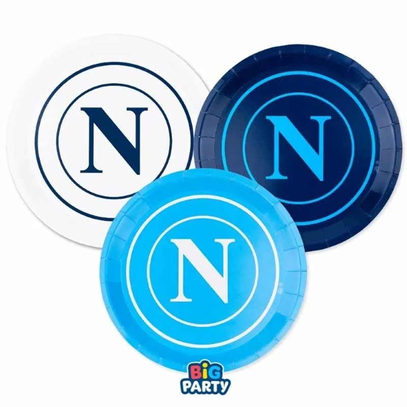 Piatto di Carta 18cm Assortito SSC Napoli 
