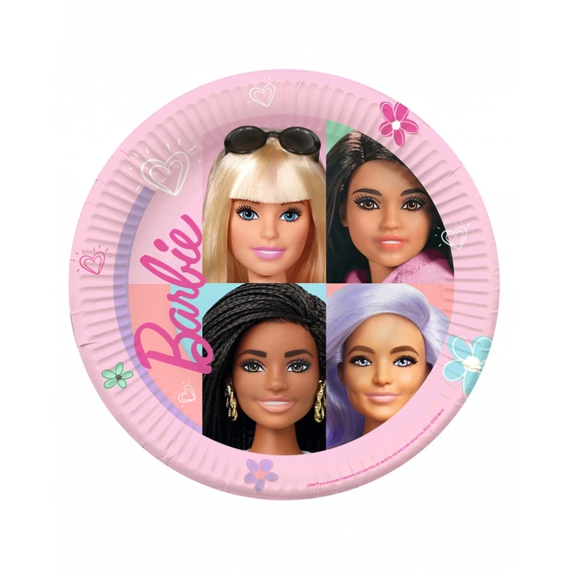 Piatto carta 23cm Barbie Sweet Life 8pz