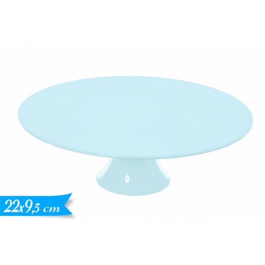 Alzatina Tonda 22cm Plastica Celeste Pastello