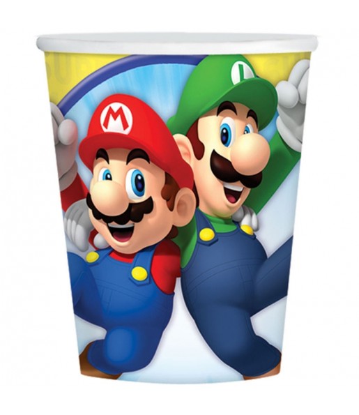 Bicchiere Carta Super Mario Bros 8pz