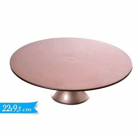 Alzatina Tonda 22cm Plastica Rose Gold Lucida